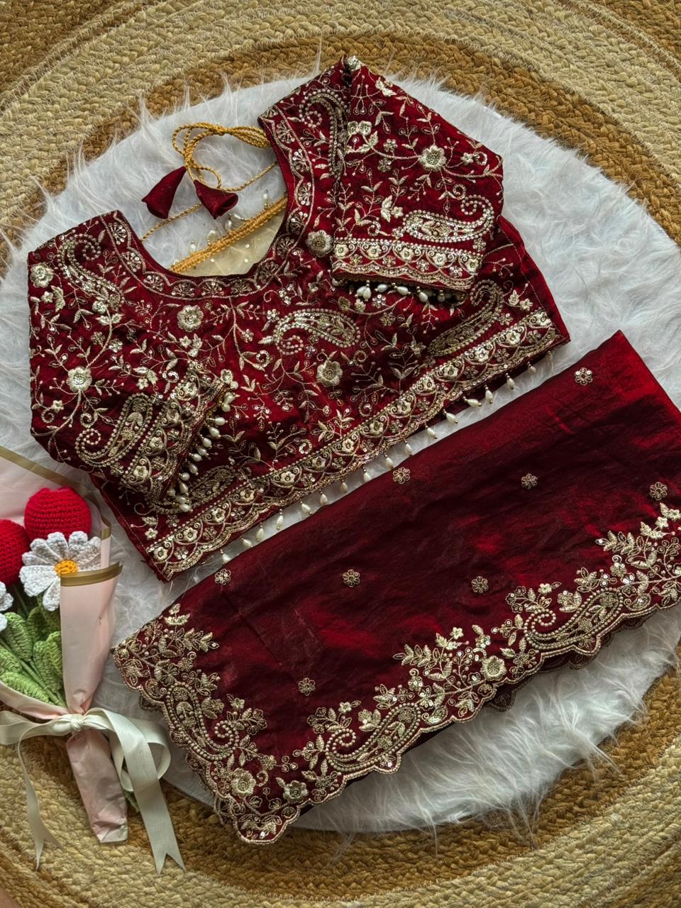 Soft Fandy Satin Saree