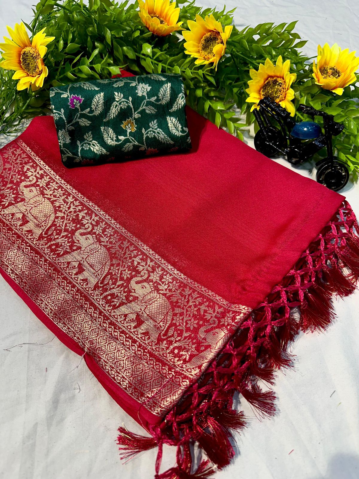 Heavy Marshmellow Booming Color Saree