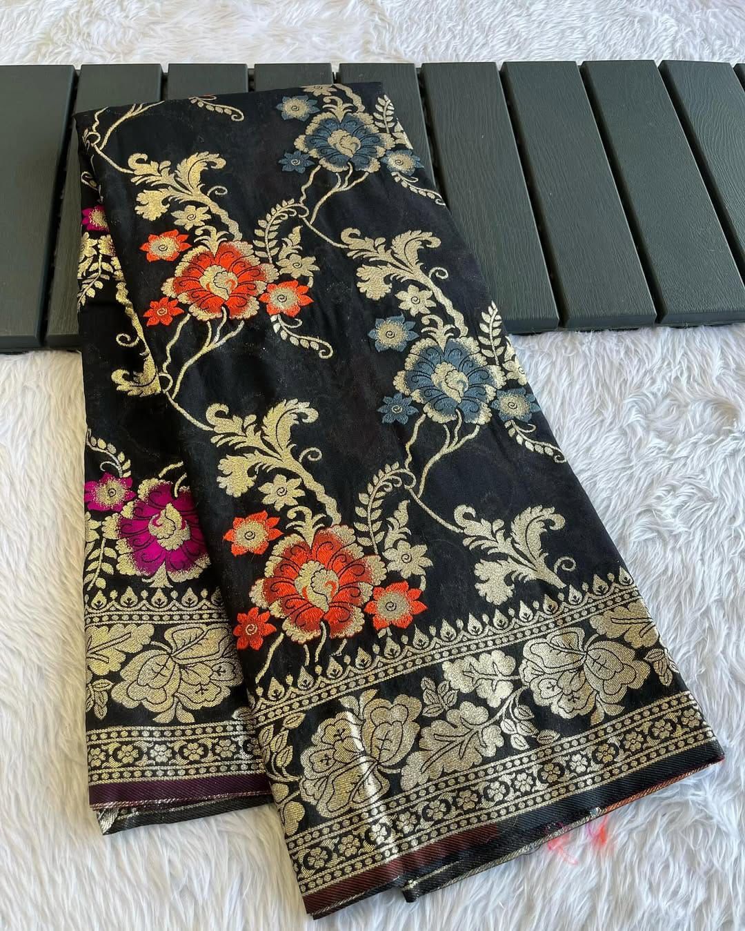 Pure Soft Khadi Crepe Silk Saree
