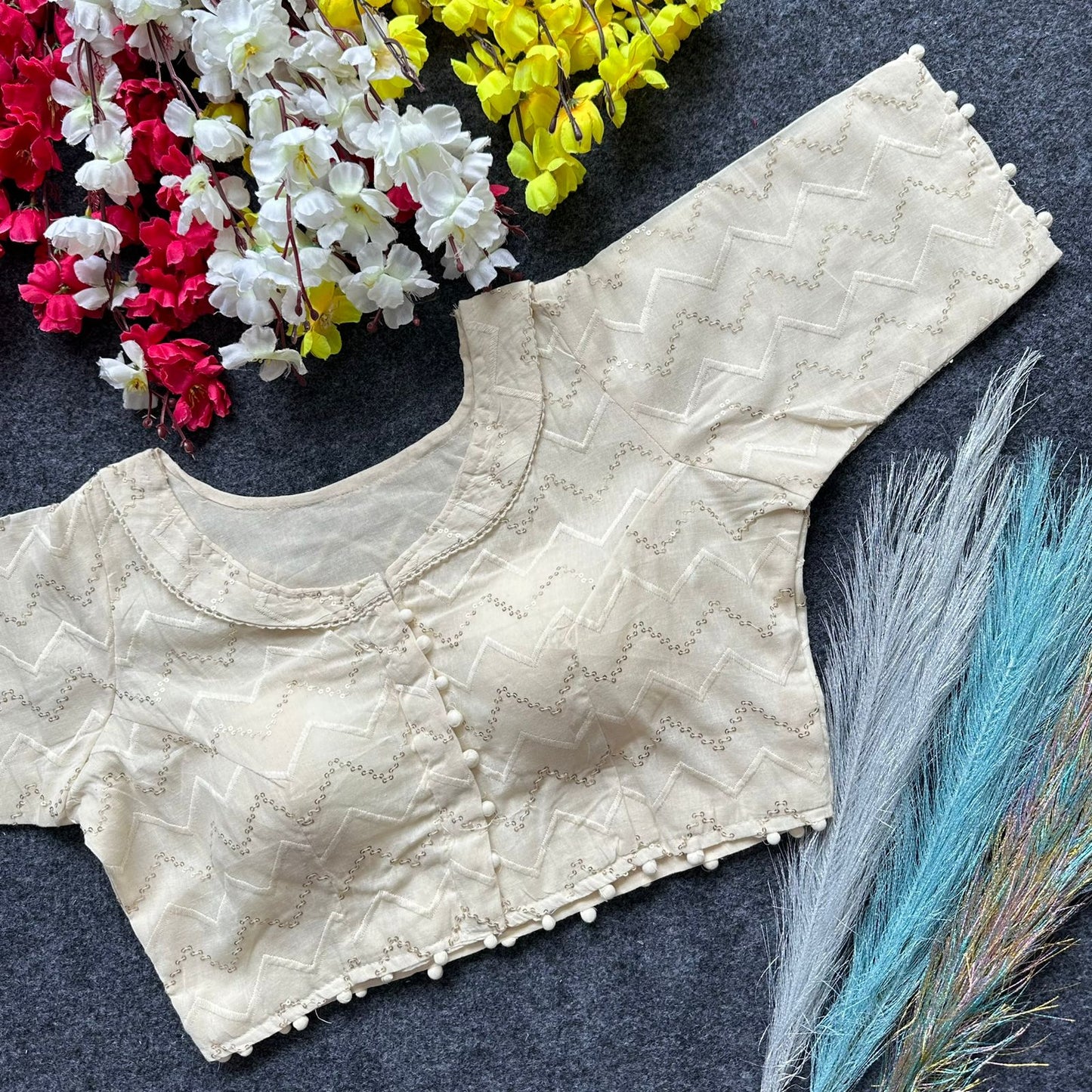 Pure Camric Cotton Diable Blouse