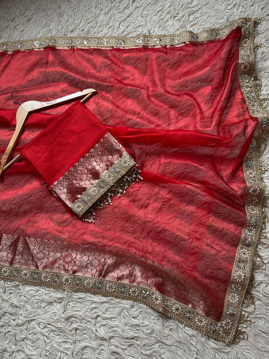 Premium Tissue Maharani Silk Saree