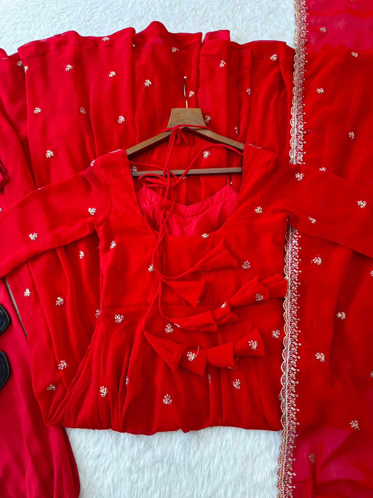 Georgette Gown With Dupatta