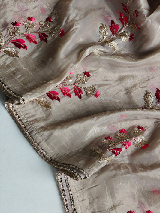 Pure Soft Glass Tissue Saree