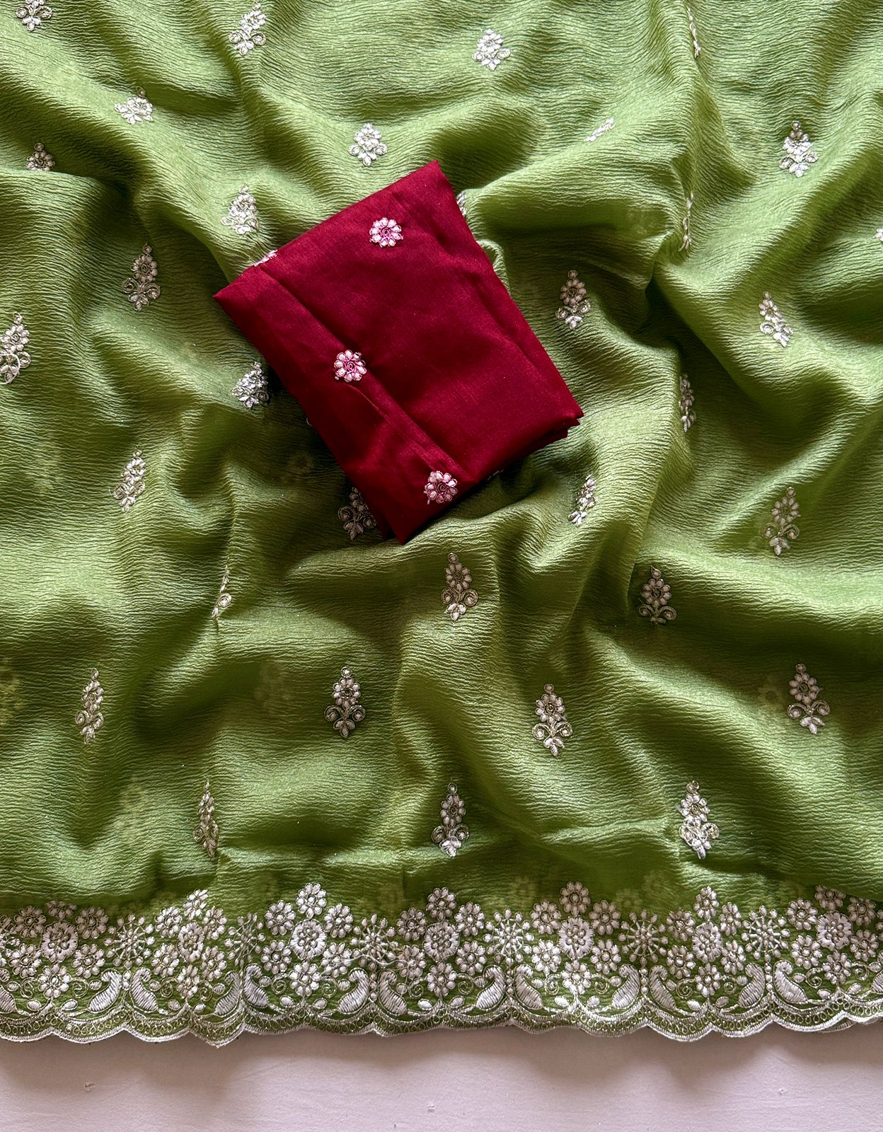 Candy Crush Fabric Saree