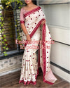 Tussersilk Polkadot Saree