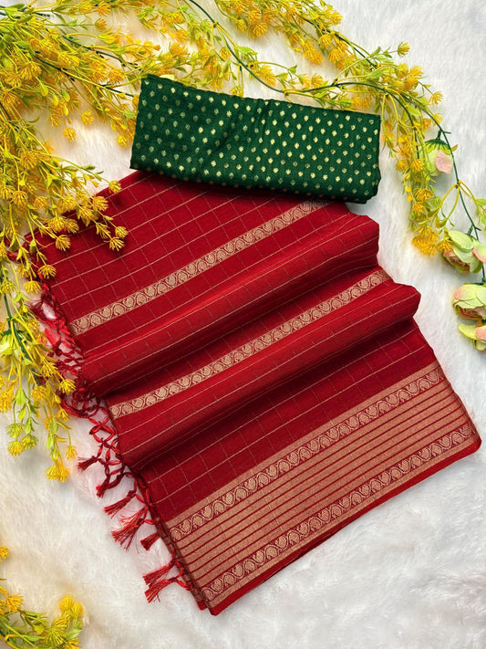 PURE SOFT AND SMOOTH CHINON SILK SAREE