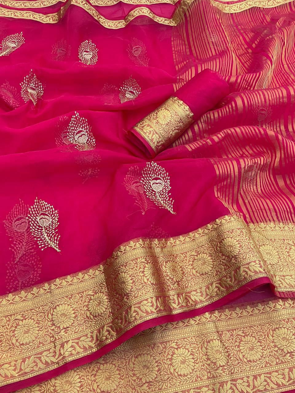 Kanchipuram Organza Saree