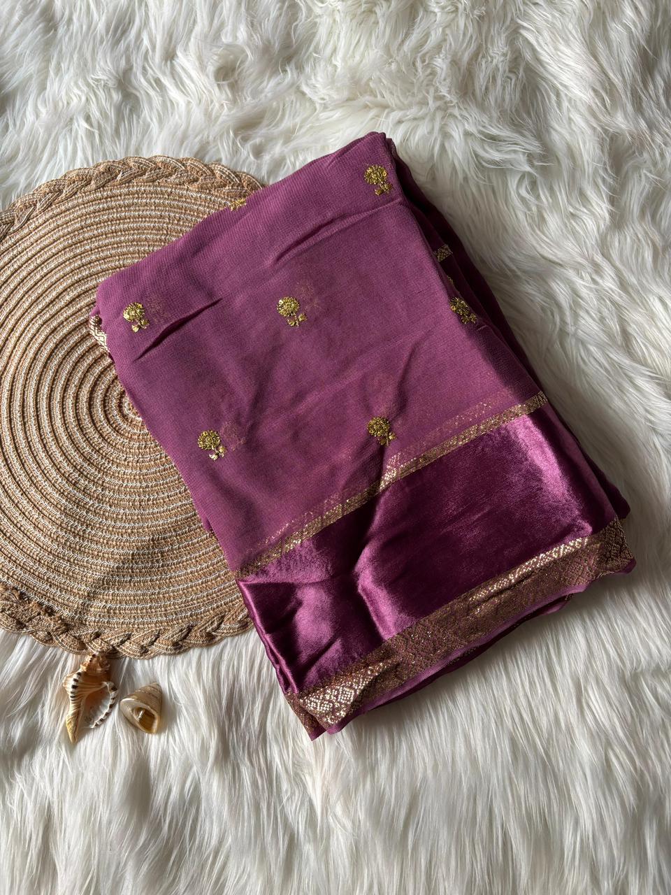 Pure Viscose Georgette Saree