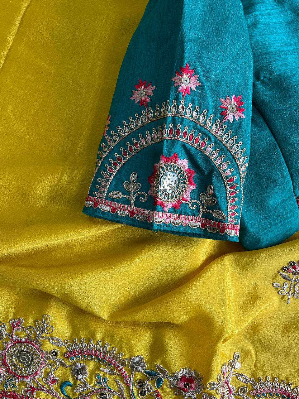 Premium Chinnon silk saree