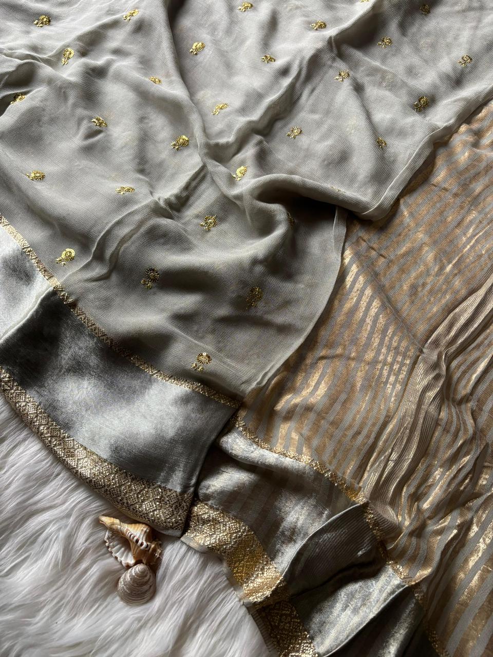 Pure Viscose Georgette Saree