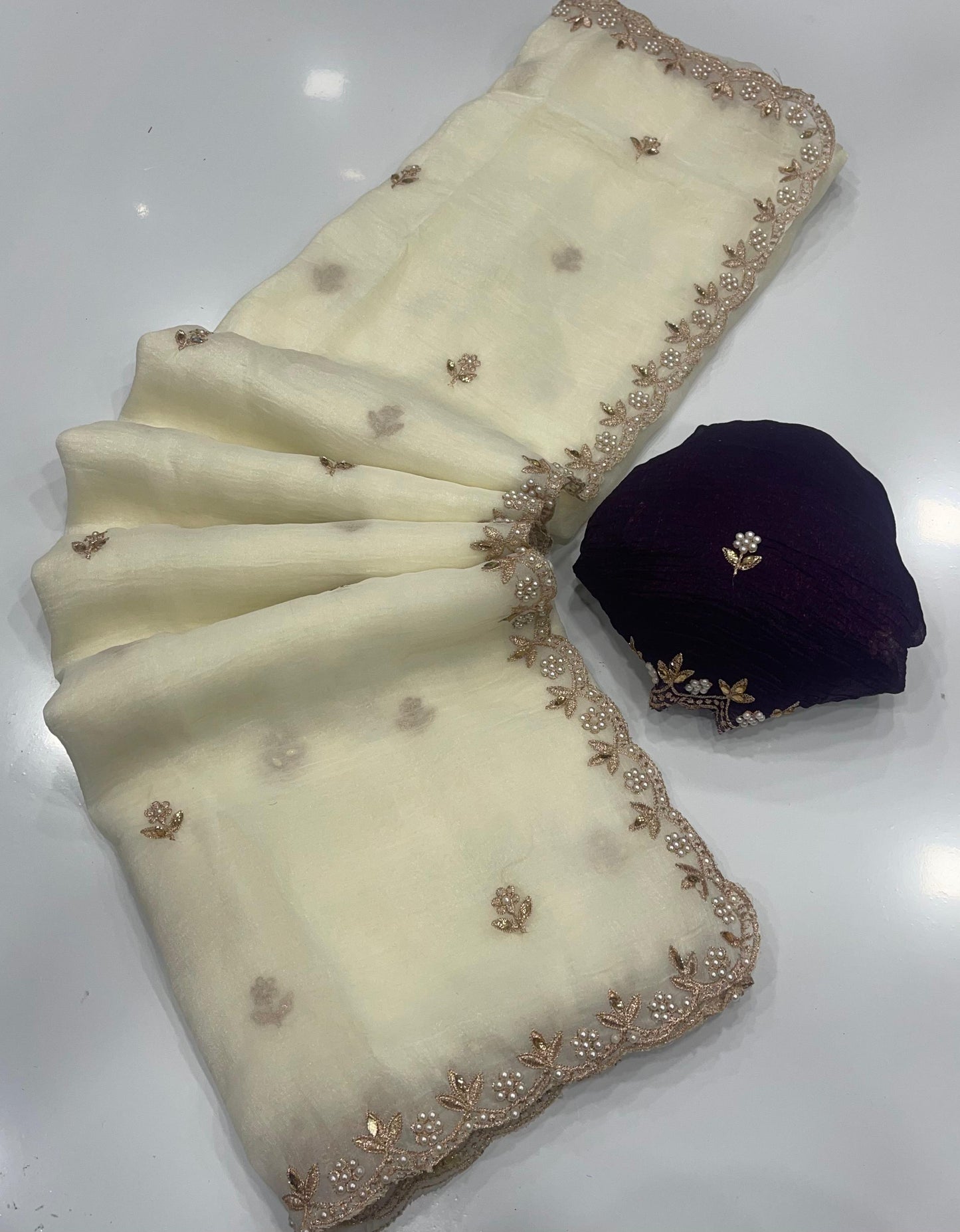 Pure Crunchy Saree
