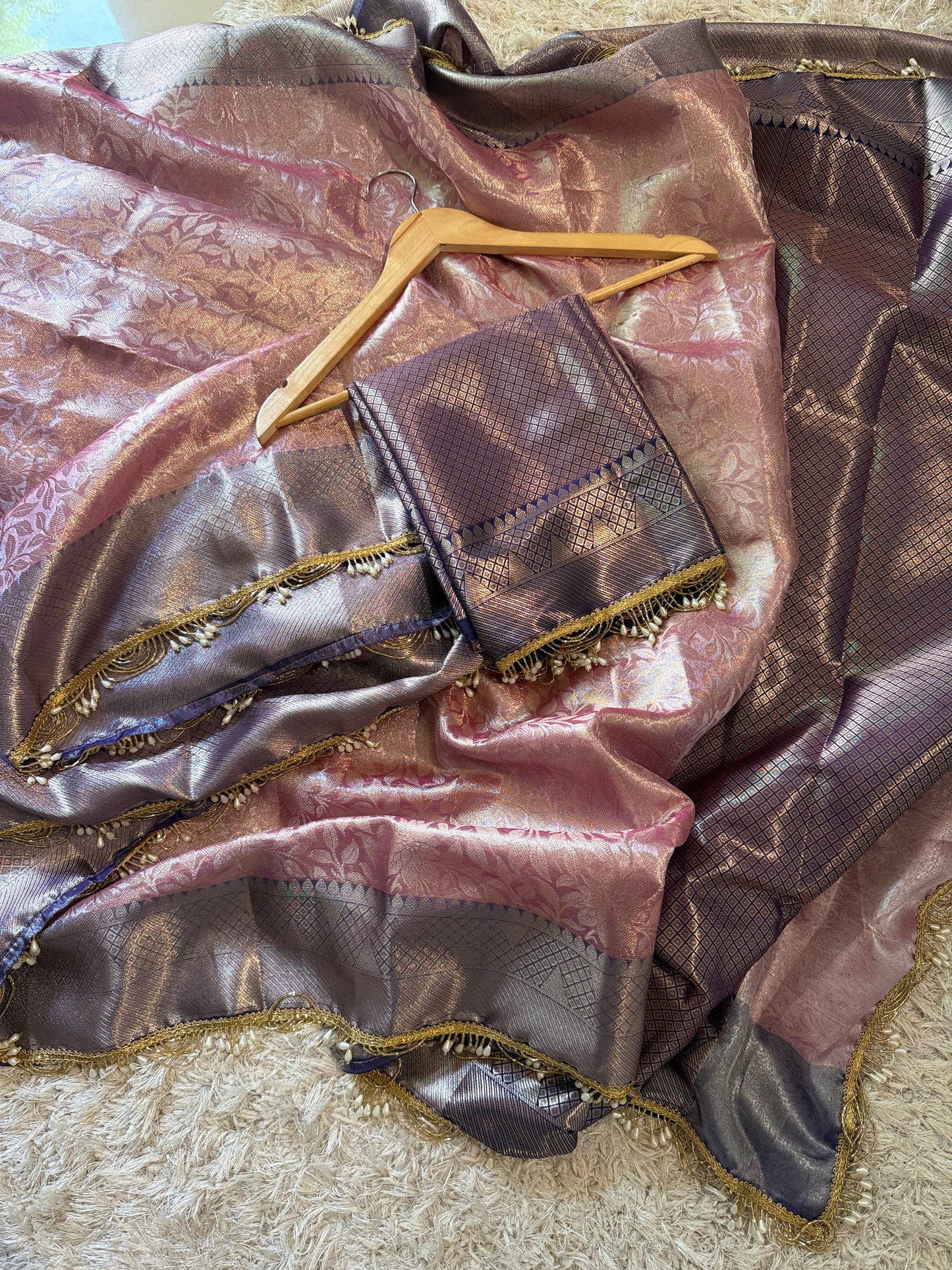 Kanjivaram Waskat Banarasi Tissue Silk Saree