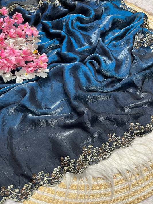 Satin Space Silk Saree