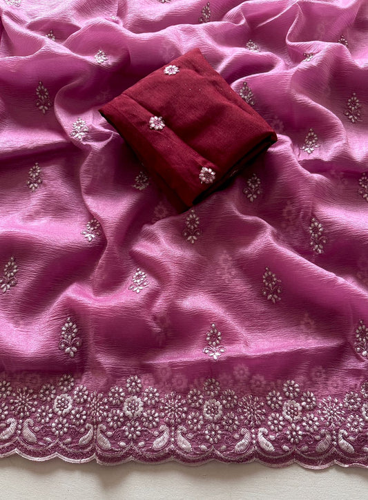 Candy Crush Fabric Saree
