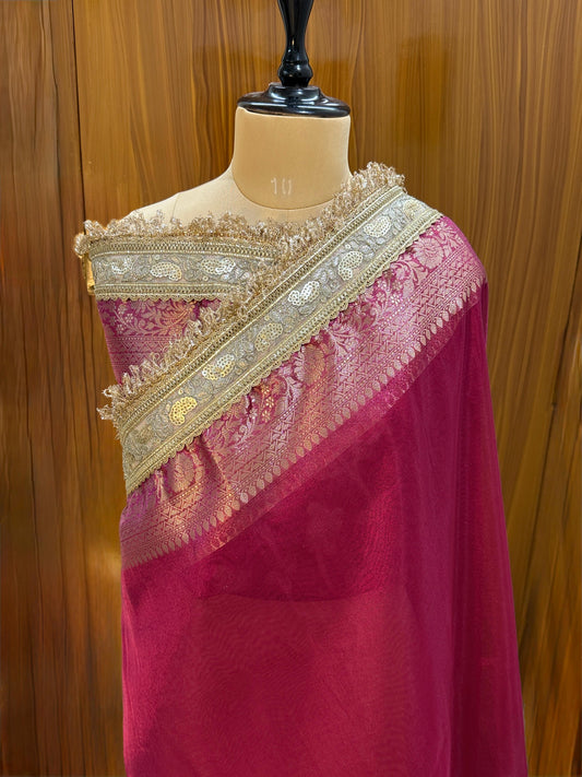 Silk Touch Zari Weave Saree