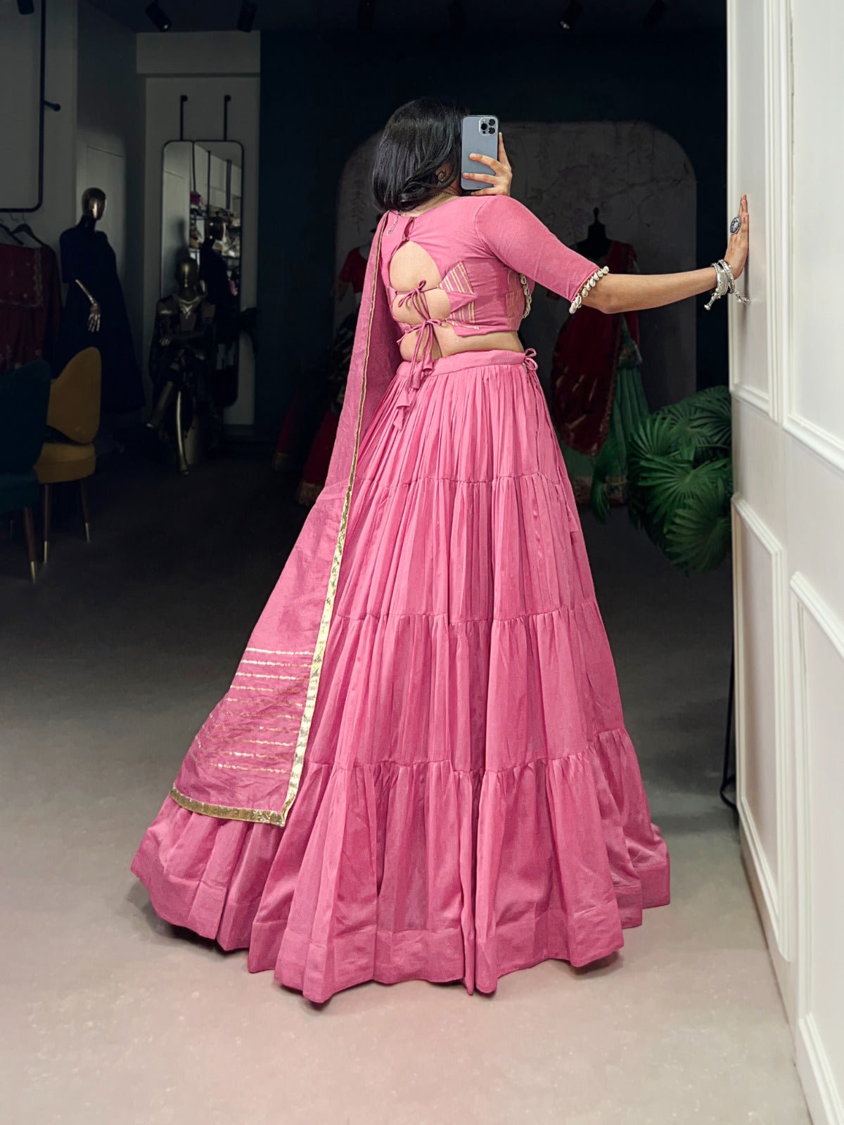 Pure Chanderi Lahenga