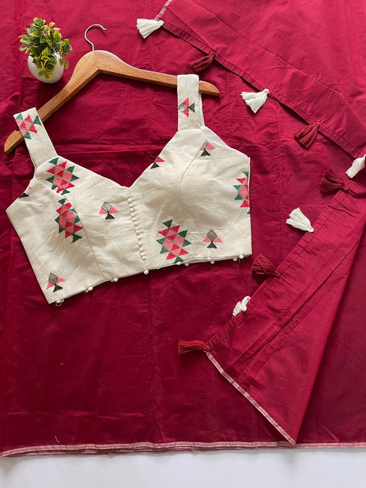 Premium Plain chanderi saree