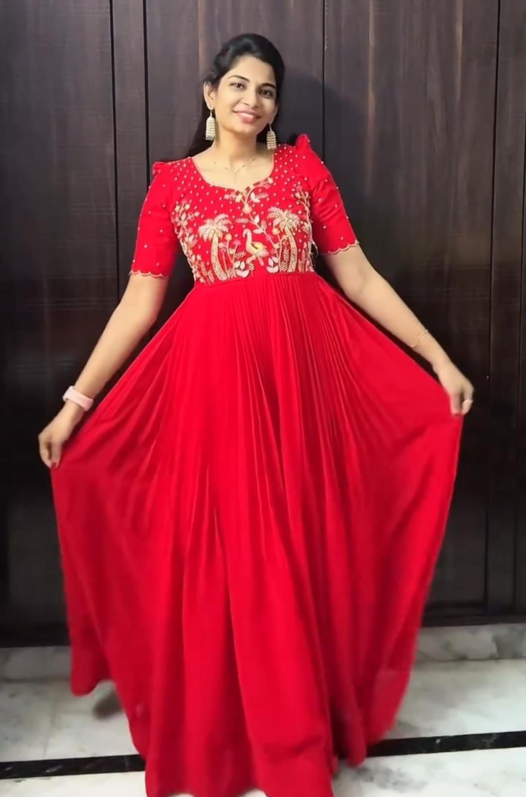 Vichitra Silk Fabric Gown