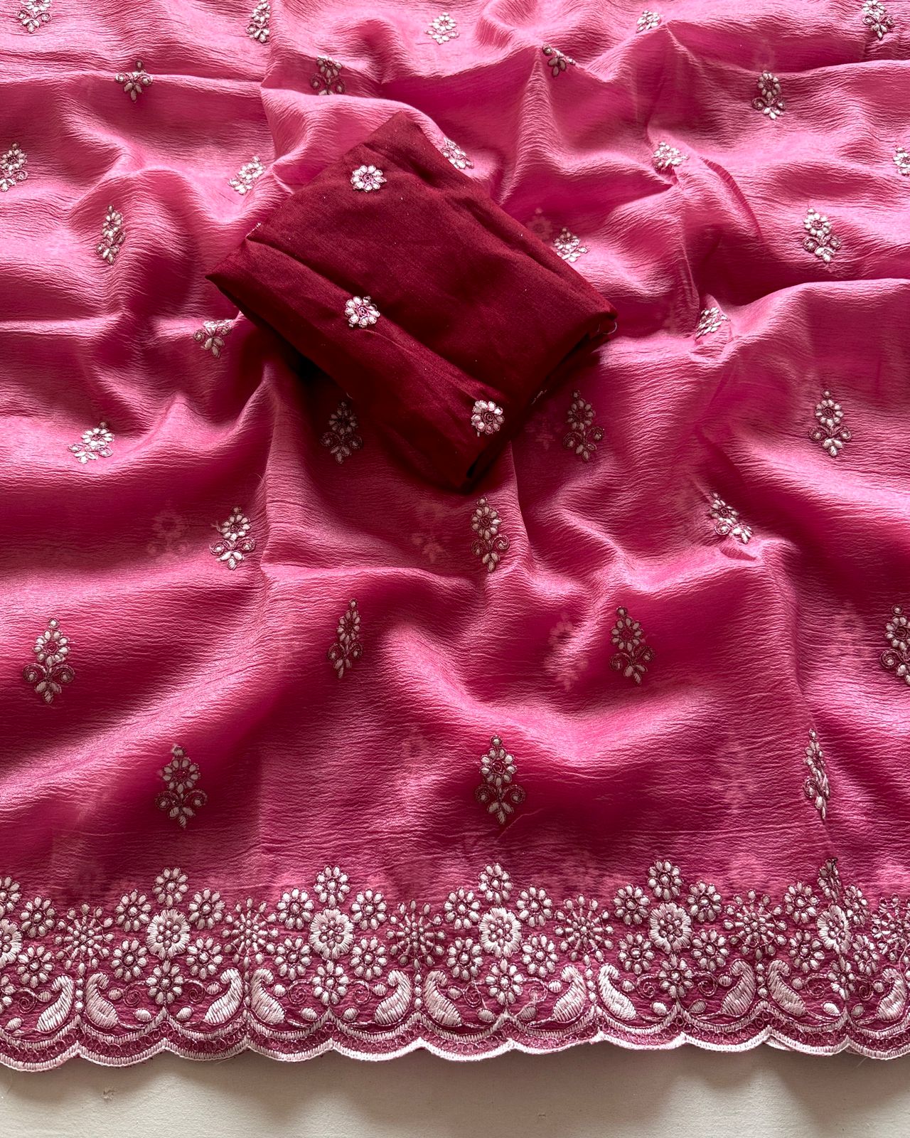 Candy Crush Fabric Saree