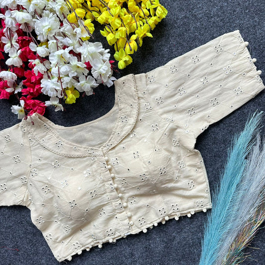 Pure Camric Cotton Diable Blouse