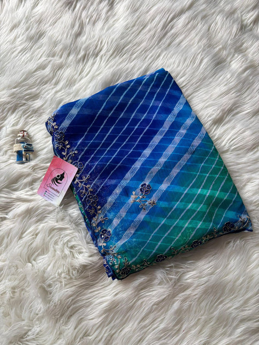 Chiffon Lahriya Saree