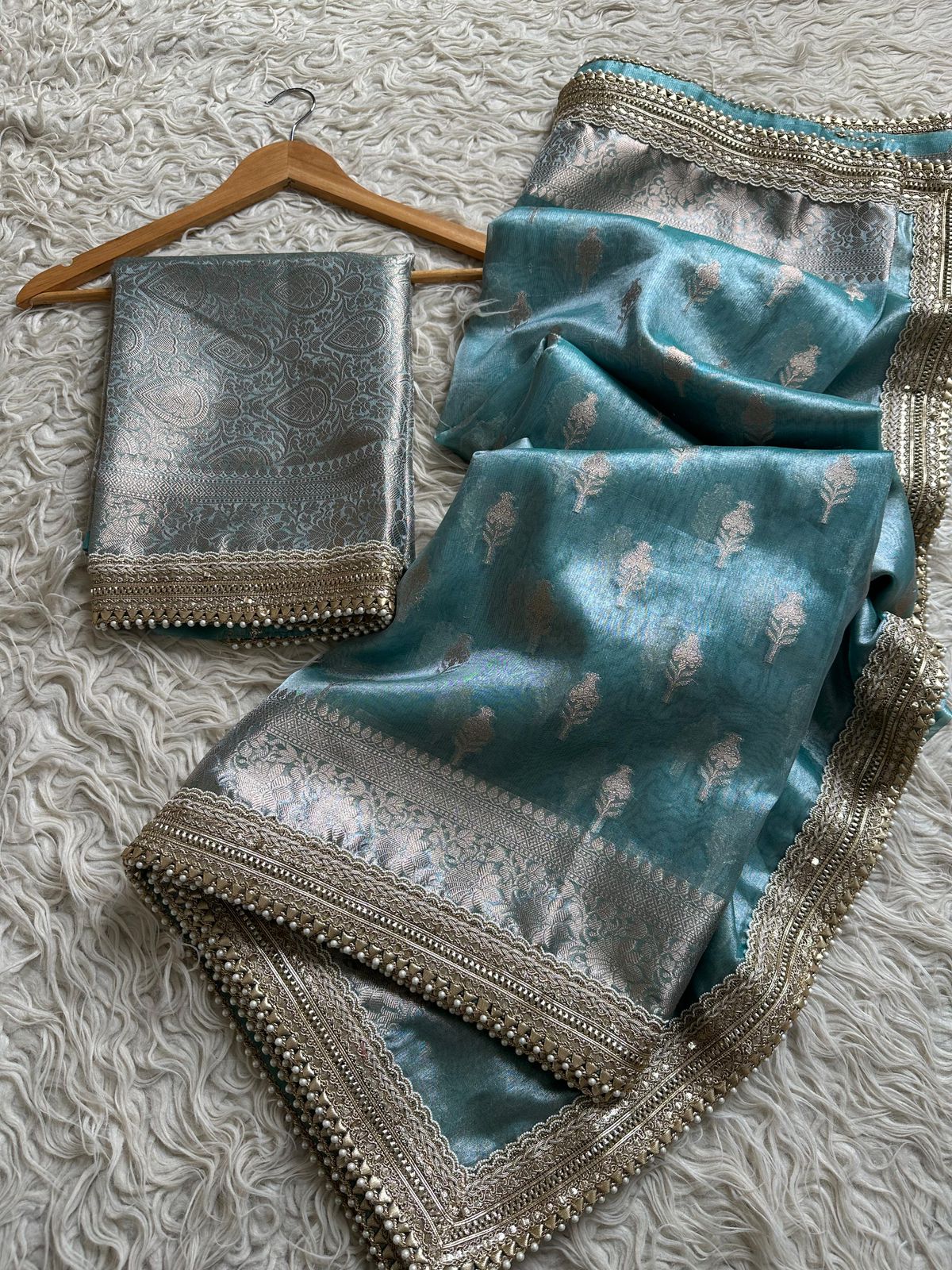 Banarasi Pastel Tissue Saree