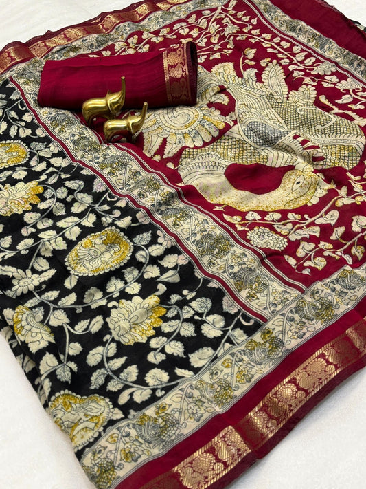 Beautiful Mangalagiri silk saree
