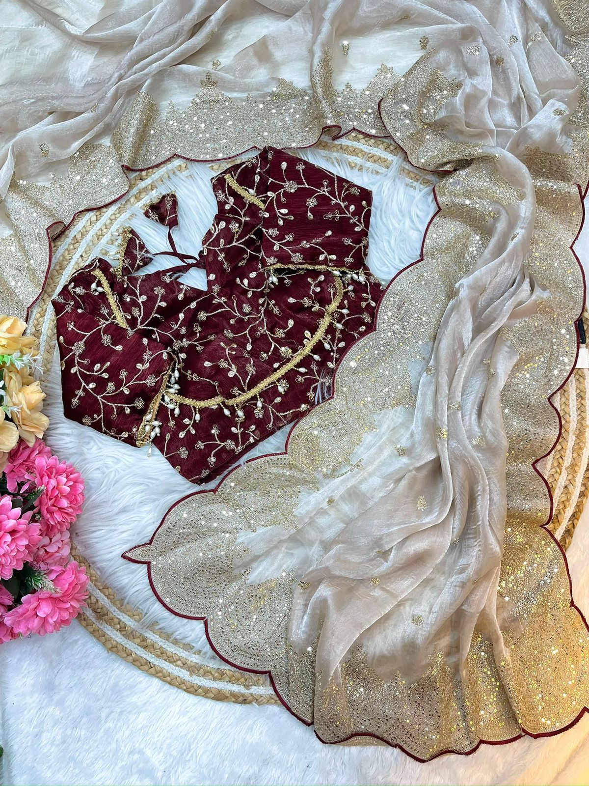 Pure Soft Fendy Chiffon Saree