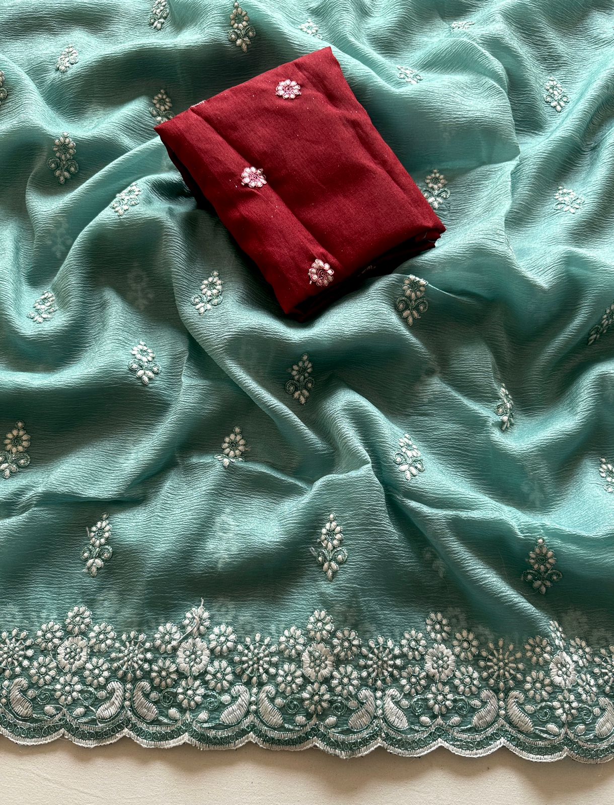 Candy Crush Fabric Saree