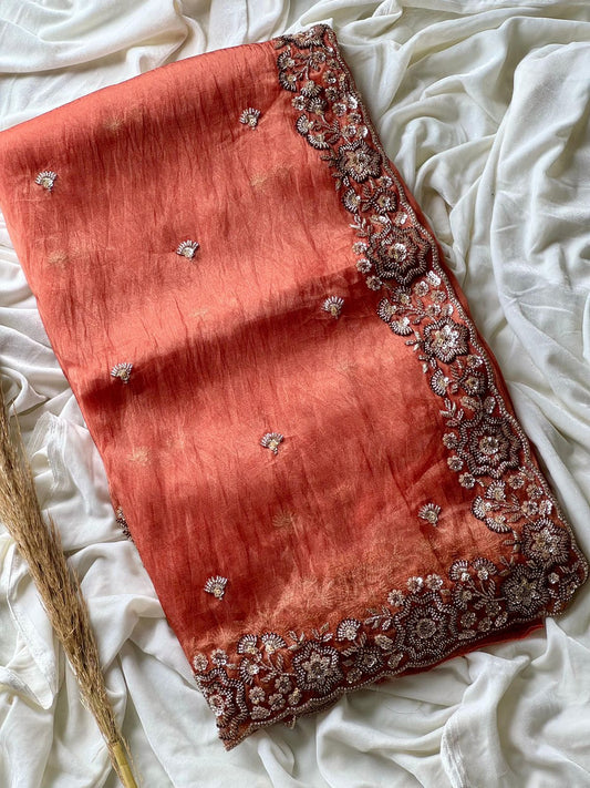 Soft Organza Crepe Silk Saree