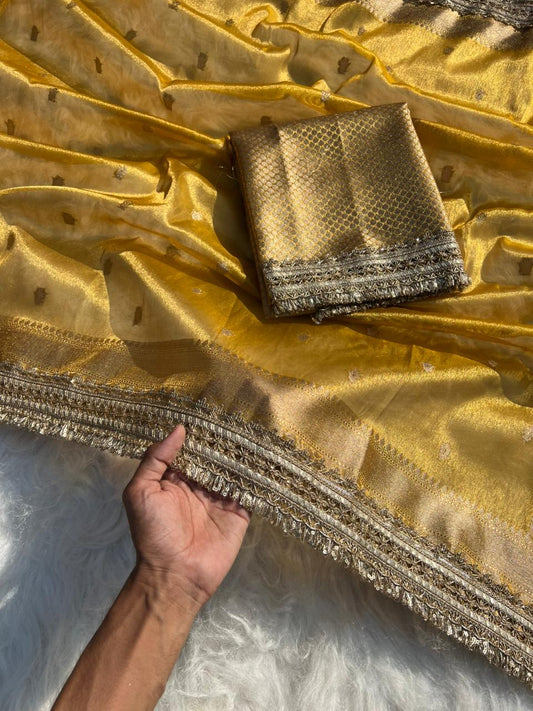 BANARASI SOFT DUAL TONE TISSUE SILK SAREE