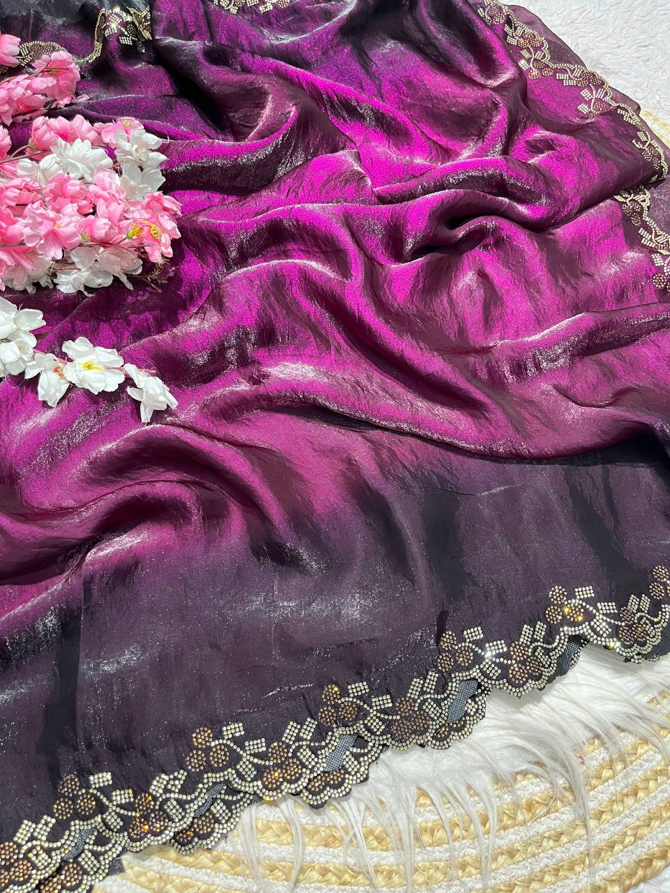 Satin Space Silk Saree