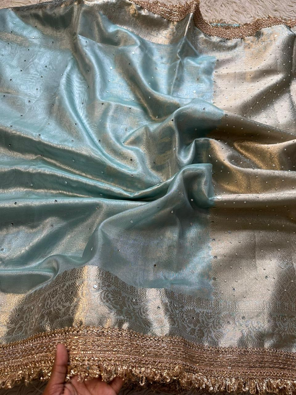 Banarasi maharani tissue in daimond avtar saree
