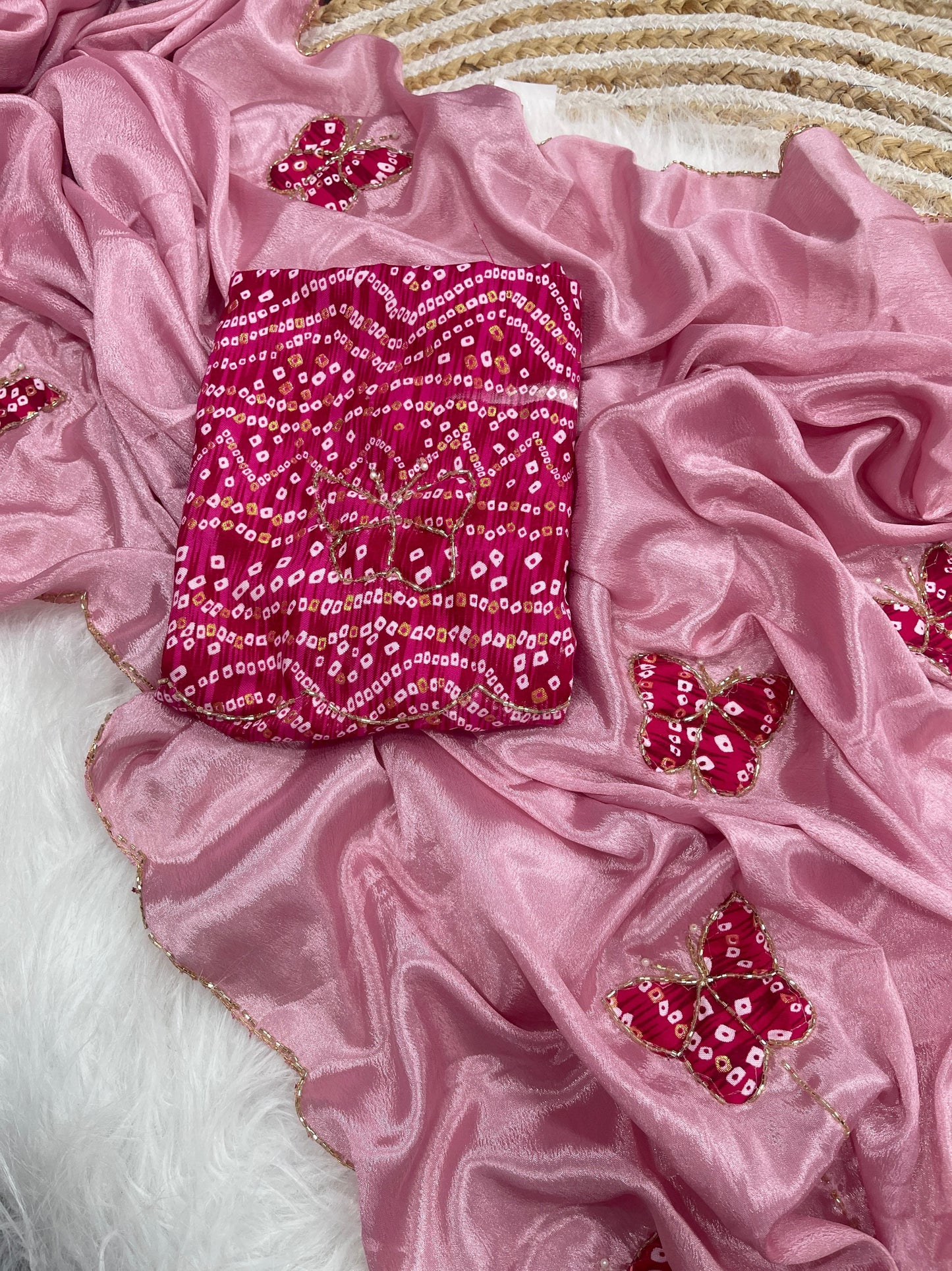 Soft nd Elegant Rich look chinnon silk saree