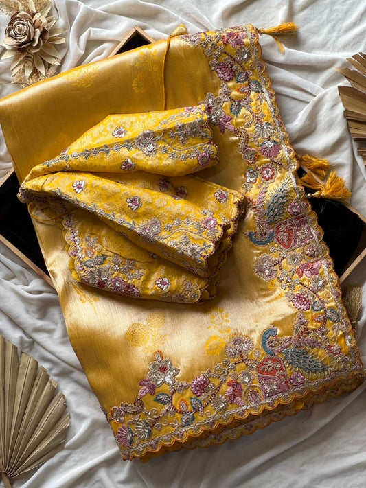 Pure soft dola silk saree