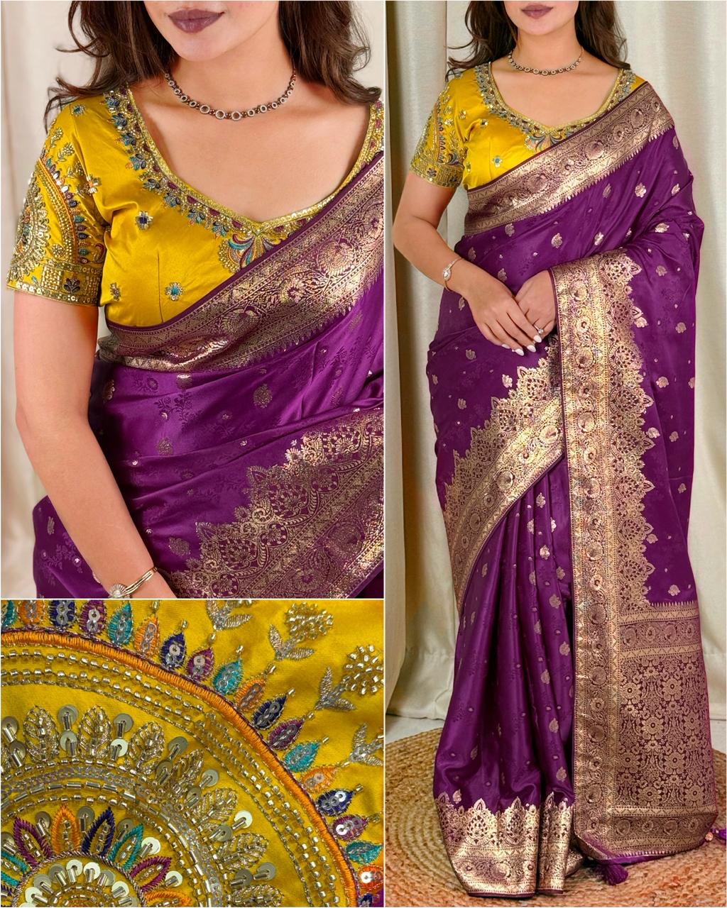 Banarasi satin silk saree