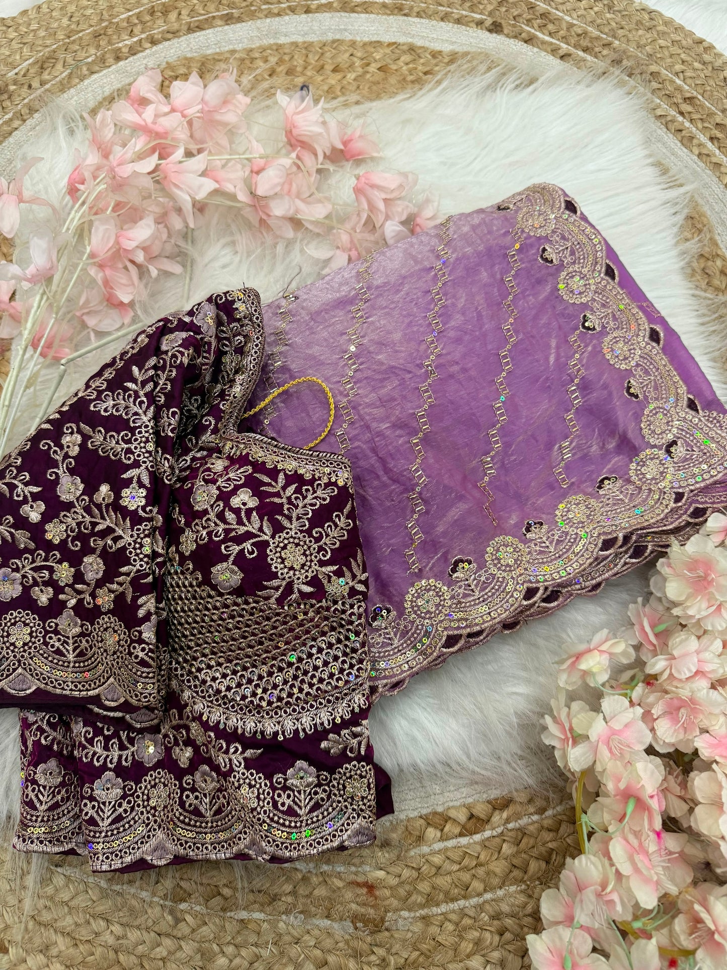 Space silk saree