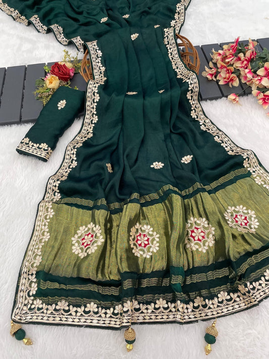 Bandhej Saree(Gala Pallu)