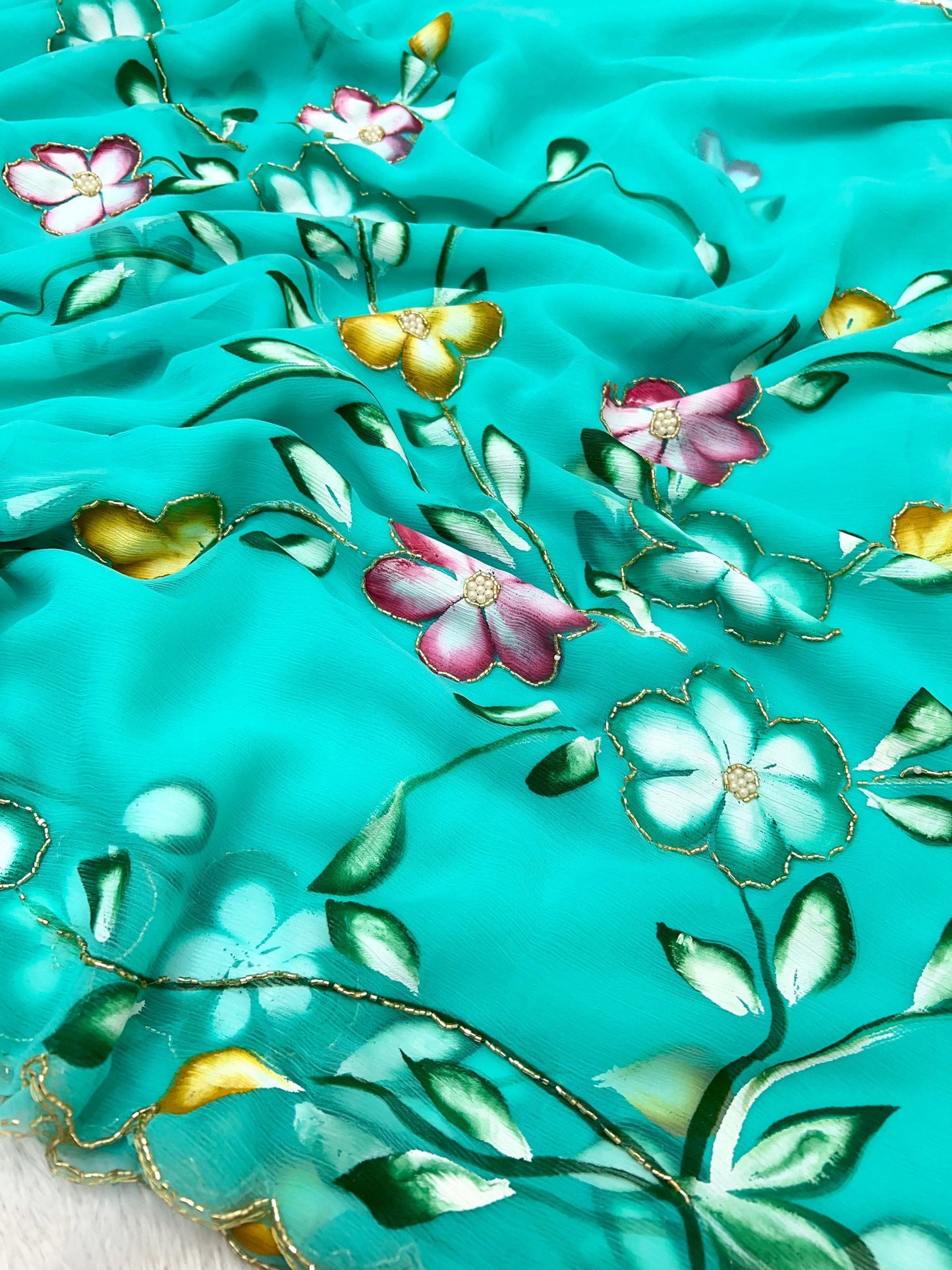 Pure chiffon saree