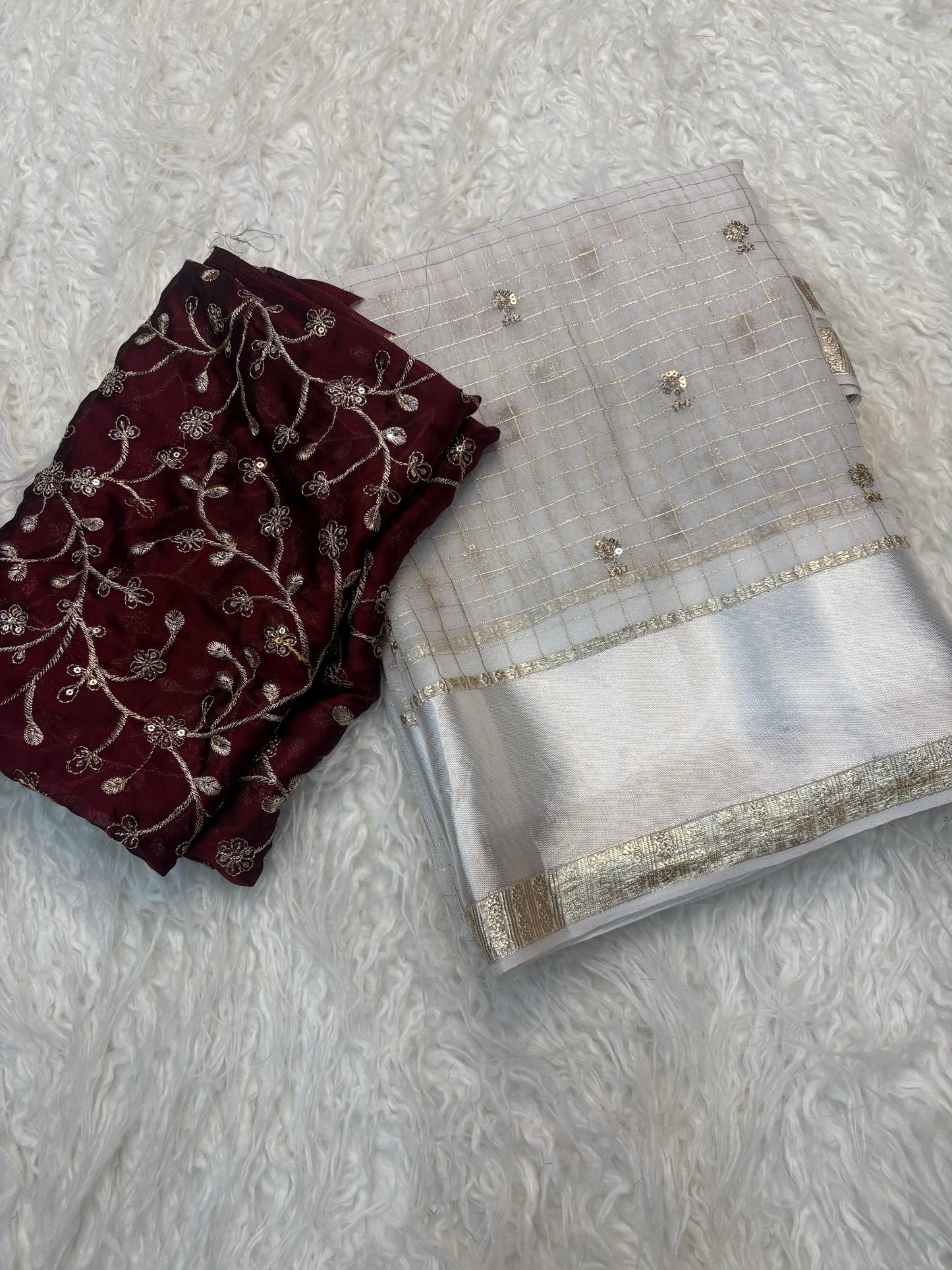 Pure viscose georgette saree