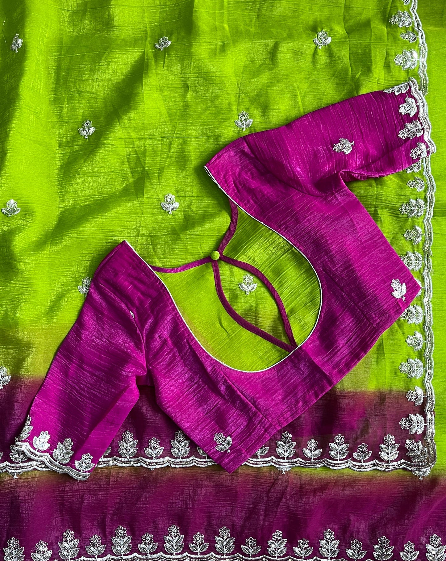 Crunchy silk saree