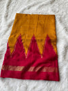 Dupion crepe silk saree