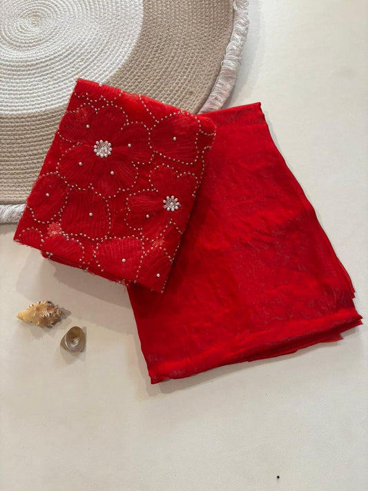 soft satin silk saree