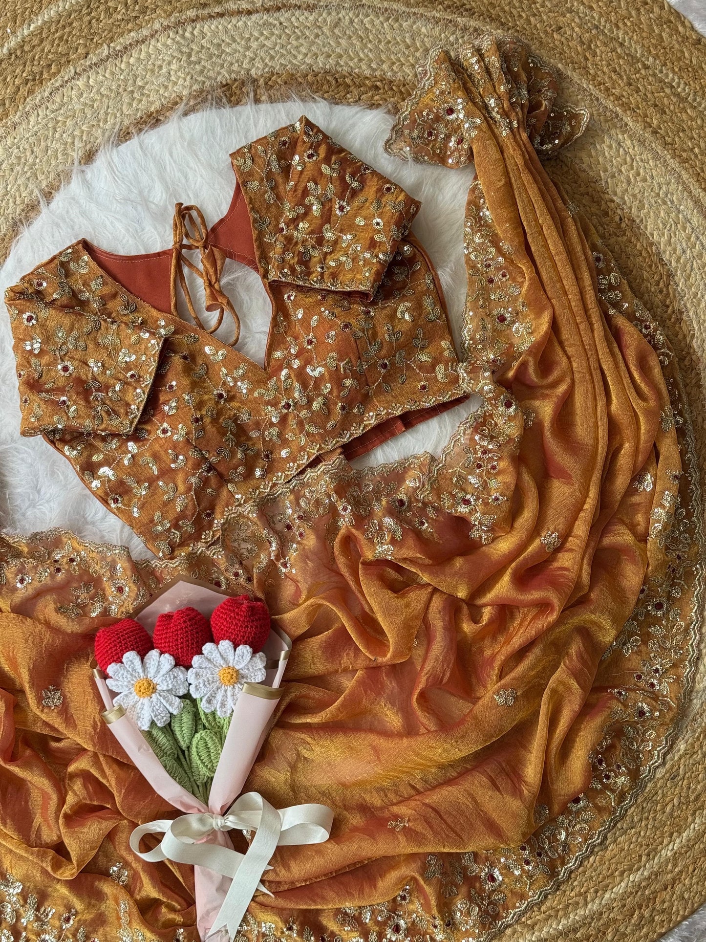 Fendy chiffon saree