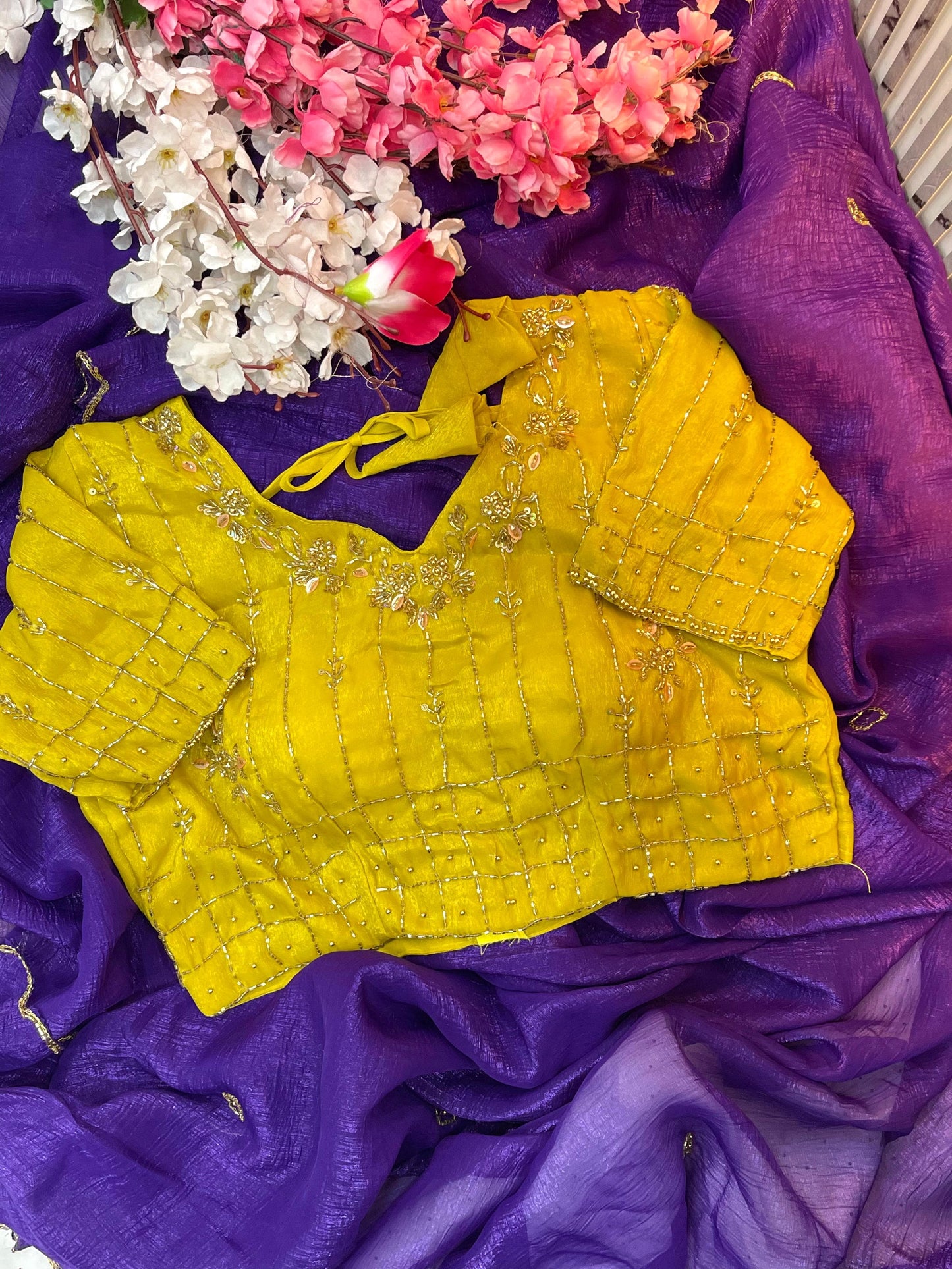 Pure soft crunchy silk saree
