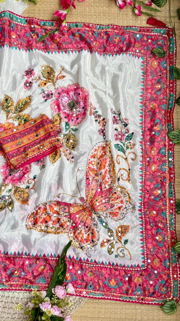 Chinnon silk saree