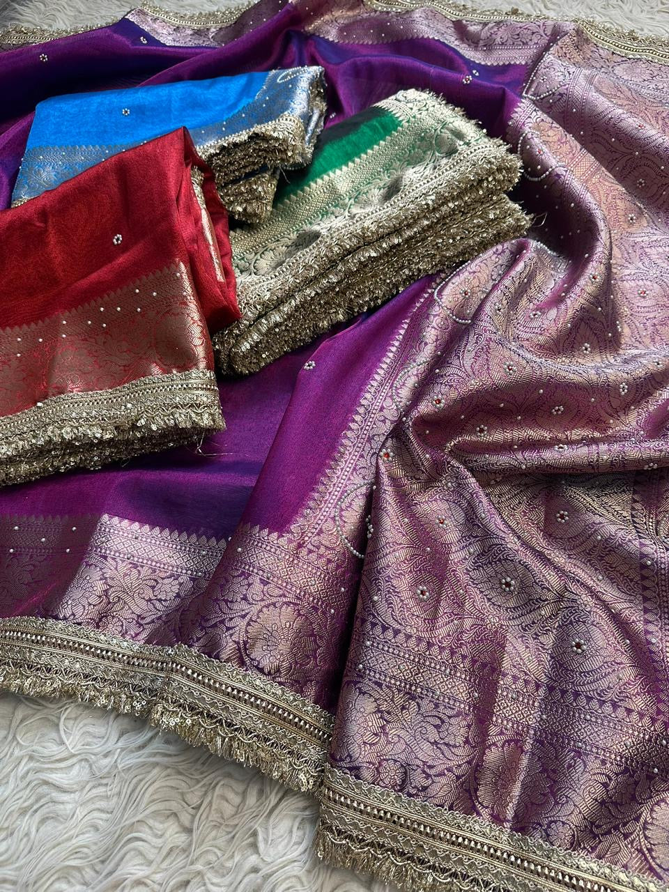 Banarasi maharani tissue saree