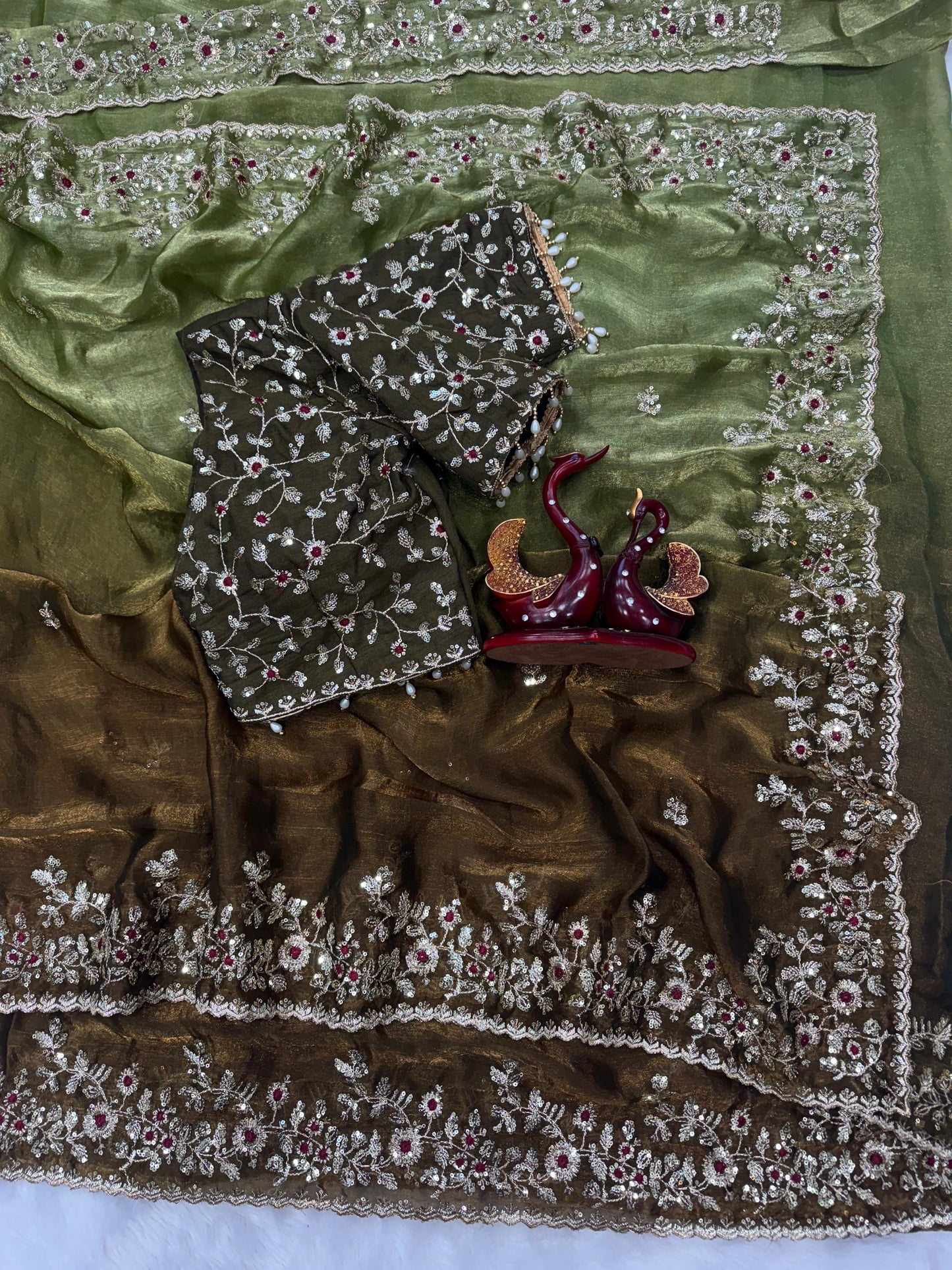 Soft chiffon silk saree