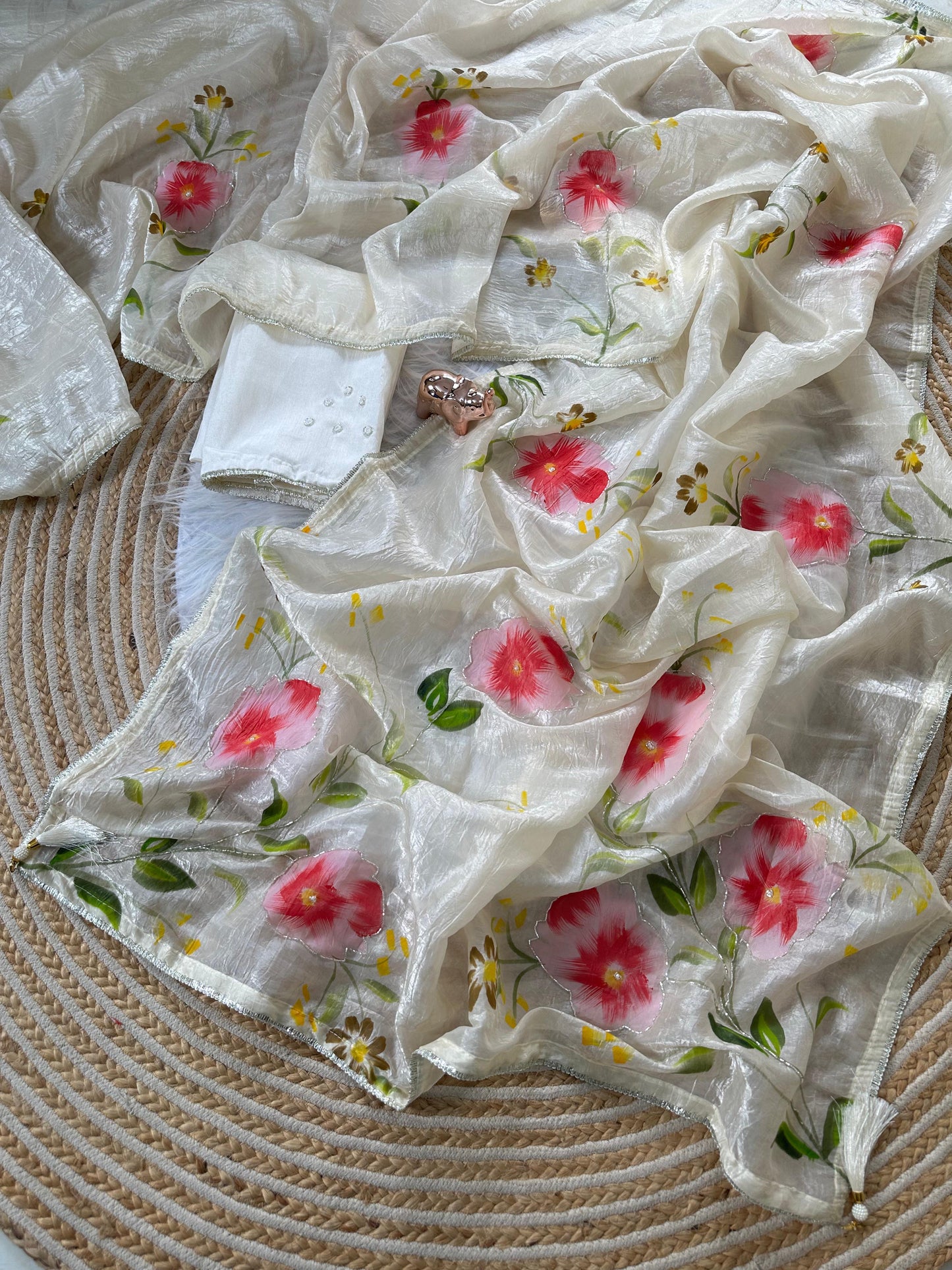 Crush silk saree