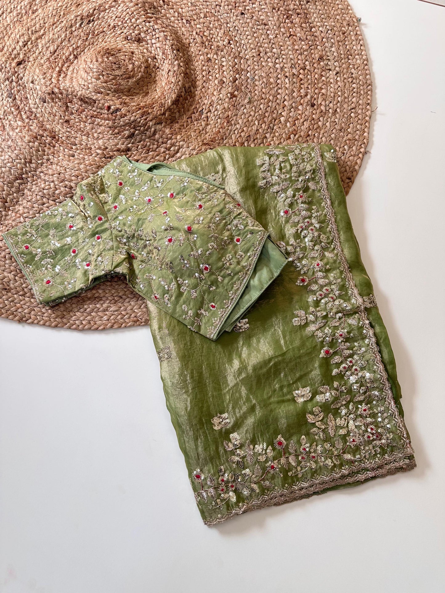 Soft satin silk saree